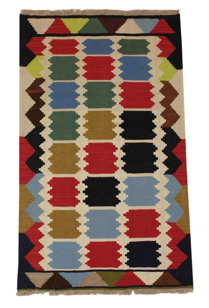Kelim 148 x 95 cm handgewebt - Traditioneller Orientteppich Fars