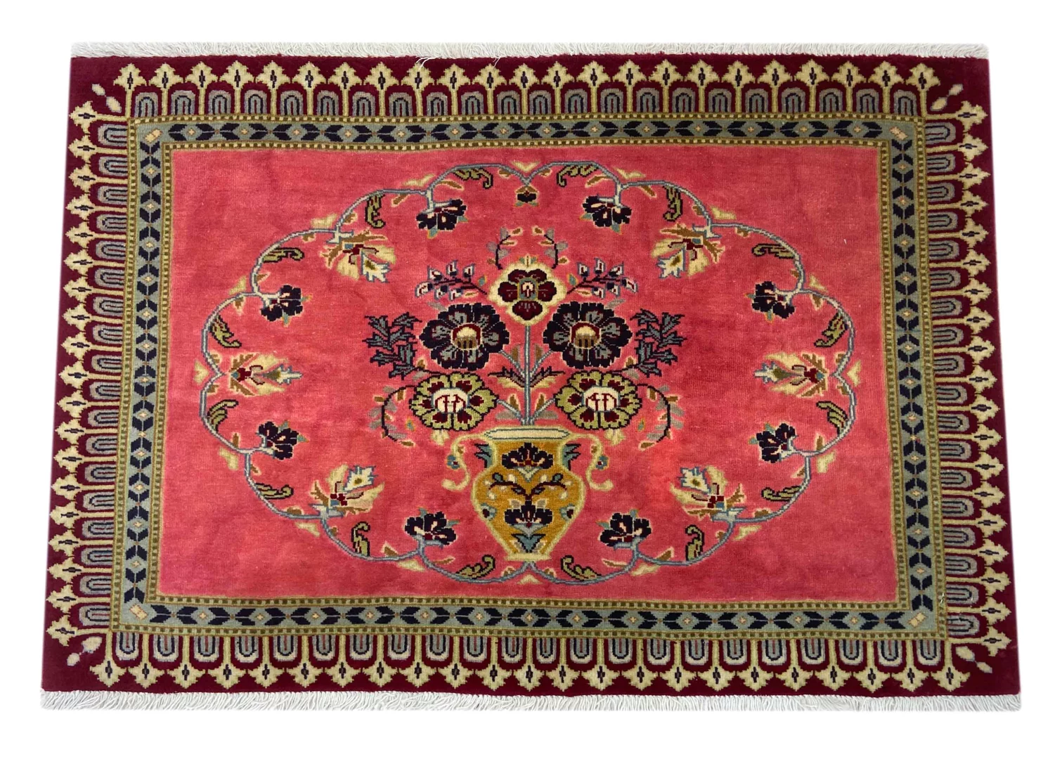 Keshan Teppich 66 x 96 cm, 150.000 Knoten/m², handgeknüpft, Orientteppich