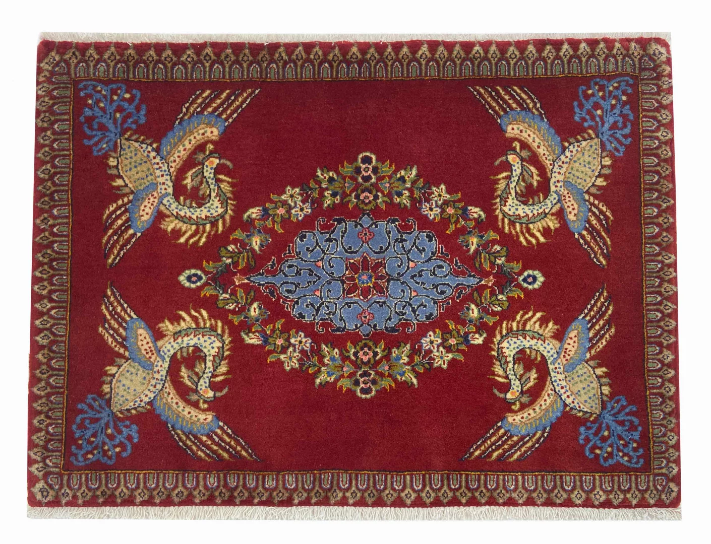 Keshan Teppich 70x98 cm, 150.000-300.000 Knoten, handgeknüpft, Perserteppich