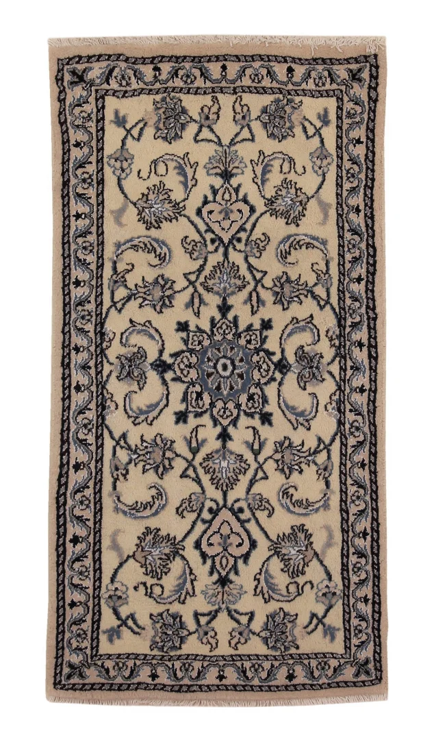 Nain Teppich 134 x 69 cm florales Muster, handgeknüpft