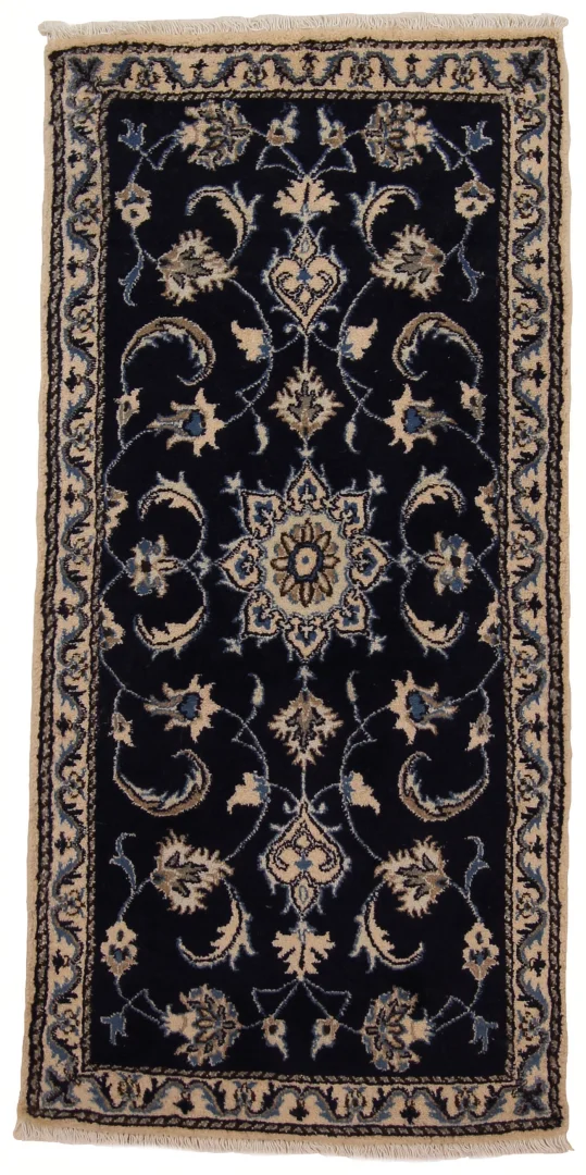 Nain Teppich 142 x 69 cm florales Muster, handgeknüpft