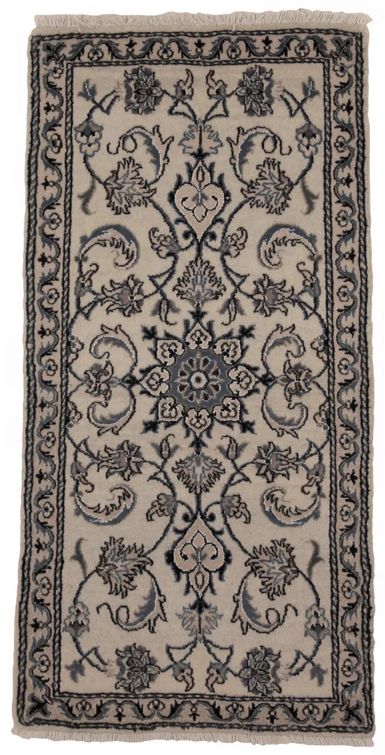 Nain Teppich 142 x 70 cm florales Muster, handgeknüpft