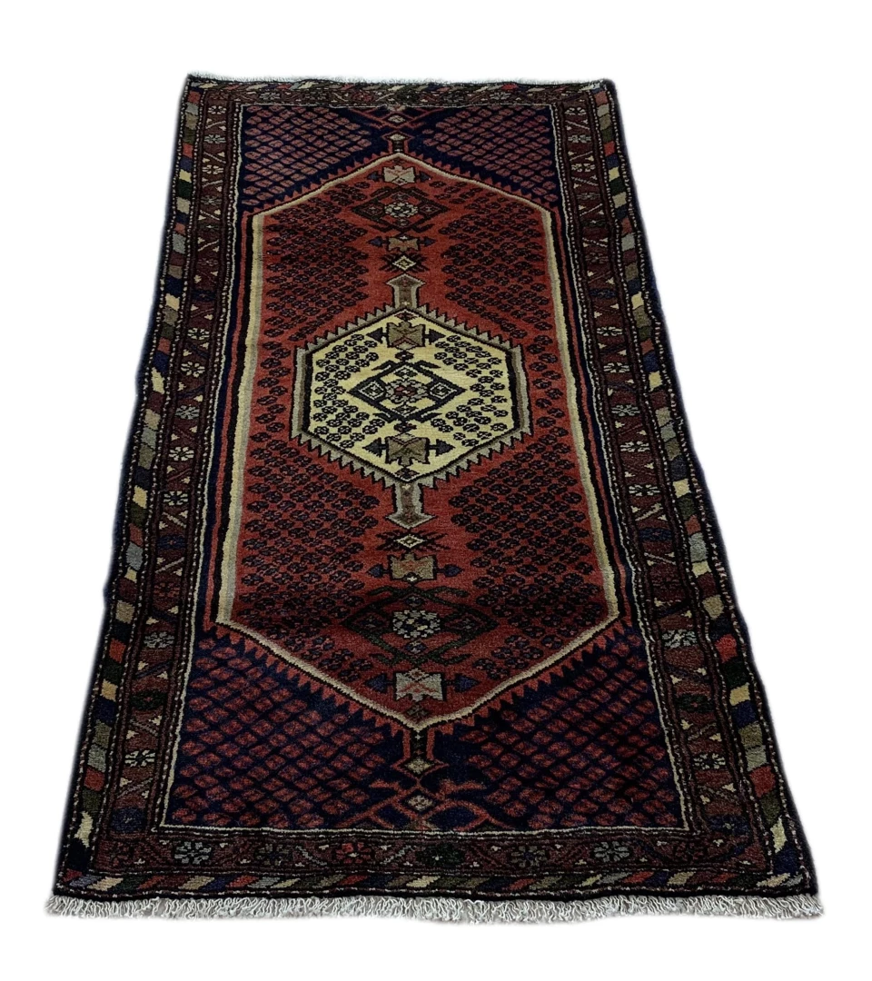 Hamadan Teppich 153 x 77 cm, 100.000 Knoten, handgeknüpft für Teppiche