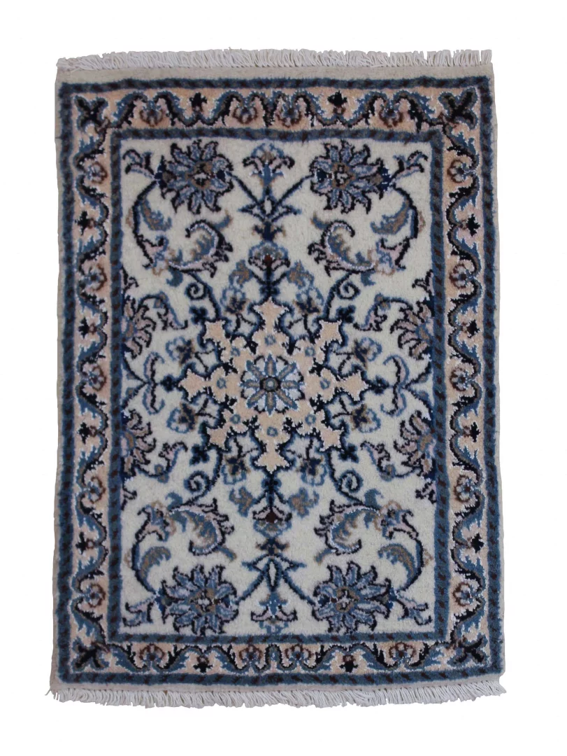 Eleganter Nain Teppich 90 x 60 cm handgeknüpft für Teppiche