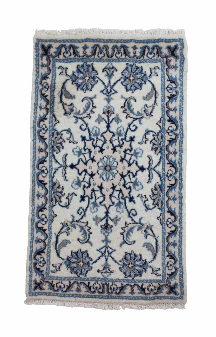 Nain Orientteppich 90 x 60 cm floral, handgeknüpft für Teppiche