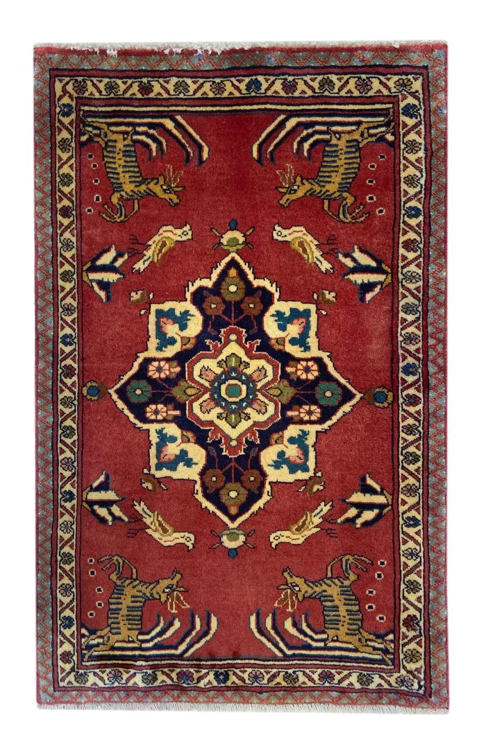 Sarough Teppich 105x68 cm, 200.000-400.000 Knoten, handgeknüpft, Orientteppich