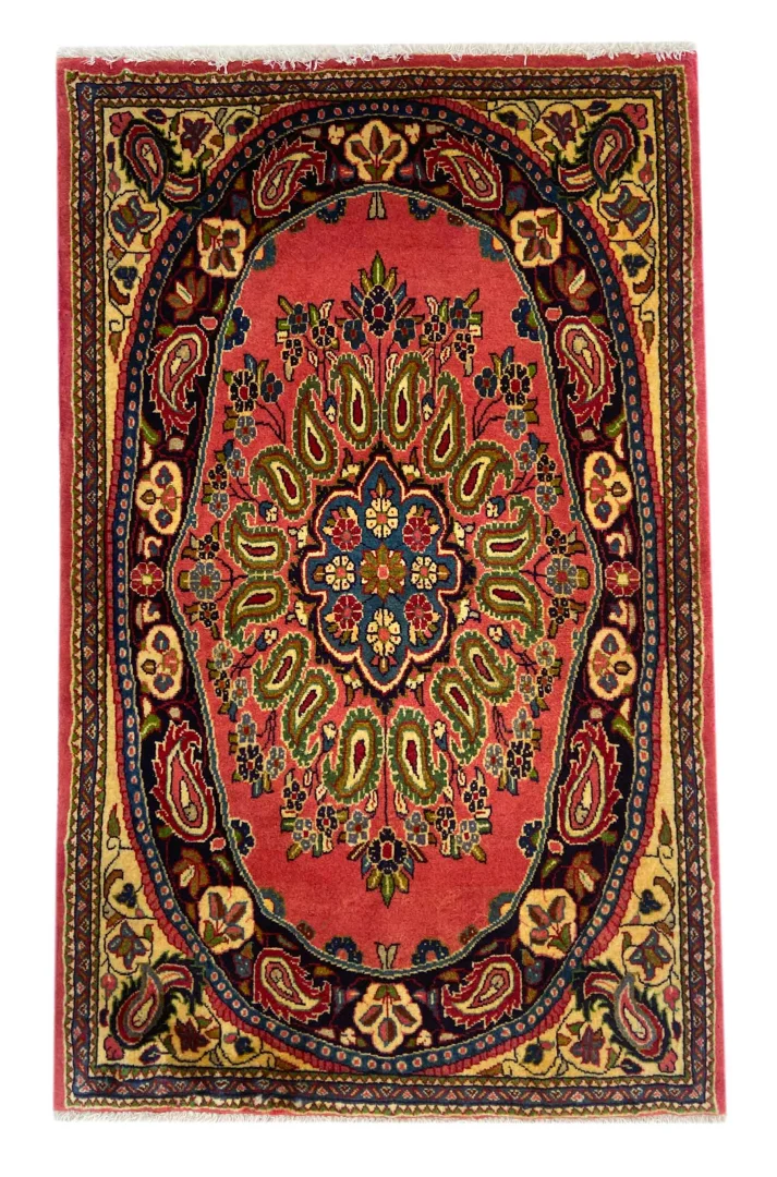Sarough Orientteppich 115 x 73 cm, 200.000 Knoten/m², handgeknüpft