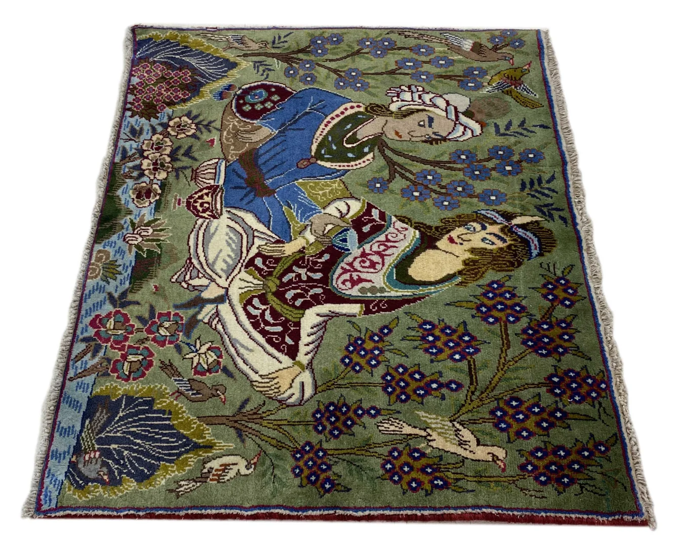 Kashmar Orientteppich 96x76 cm, 200.000 Knoten, handgeknüpft für Teppiche