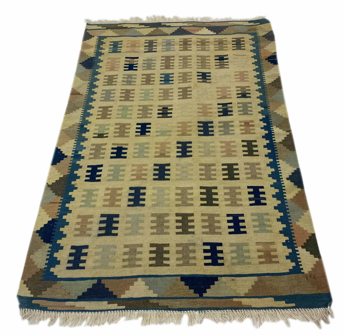 Kelim 145 x 94 cm, handgewebt, Fars Design, Orientteppich kaufen