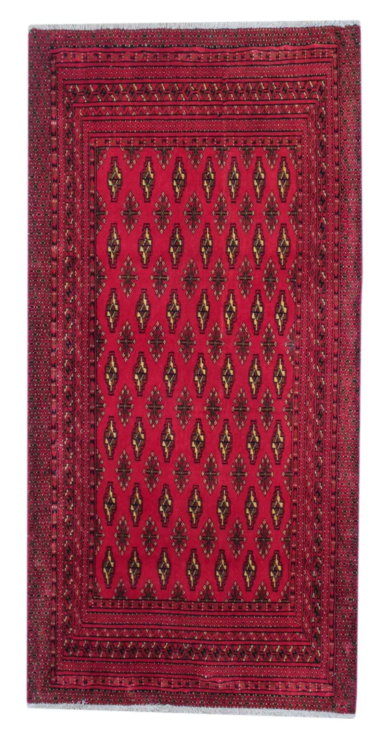 Turkman Teppich 150 x 74 cm, 200.000 Knoten/m², handgeknüpft