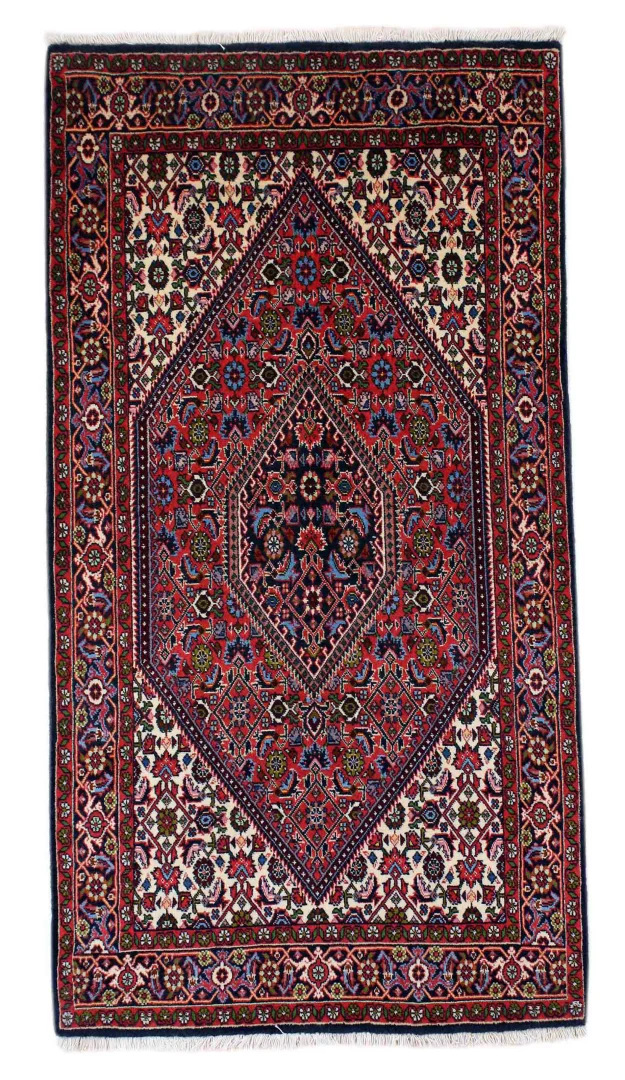 Orientteppich Zandschan 160 x 85 cm, 380.000 Knoten, rot-braun, handgeknüpft