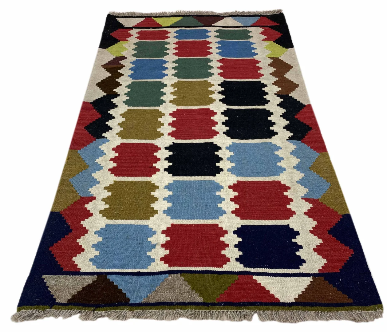 Kelim 148 x 95 cm handgewebt - Traditioneller Orientteppich Fars