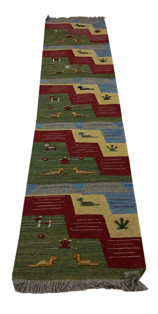 Handgewebter Kelim 240 x 50 cm – Traditioneller Orientteppich
