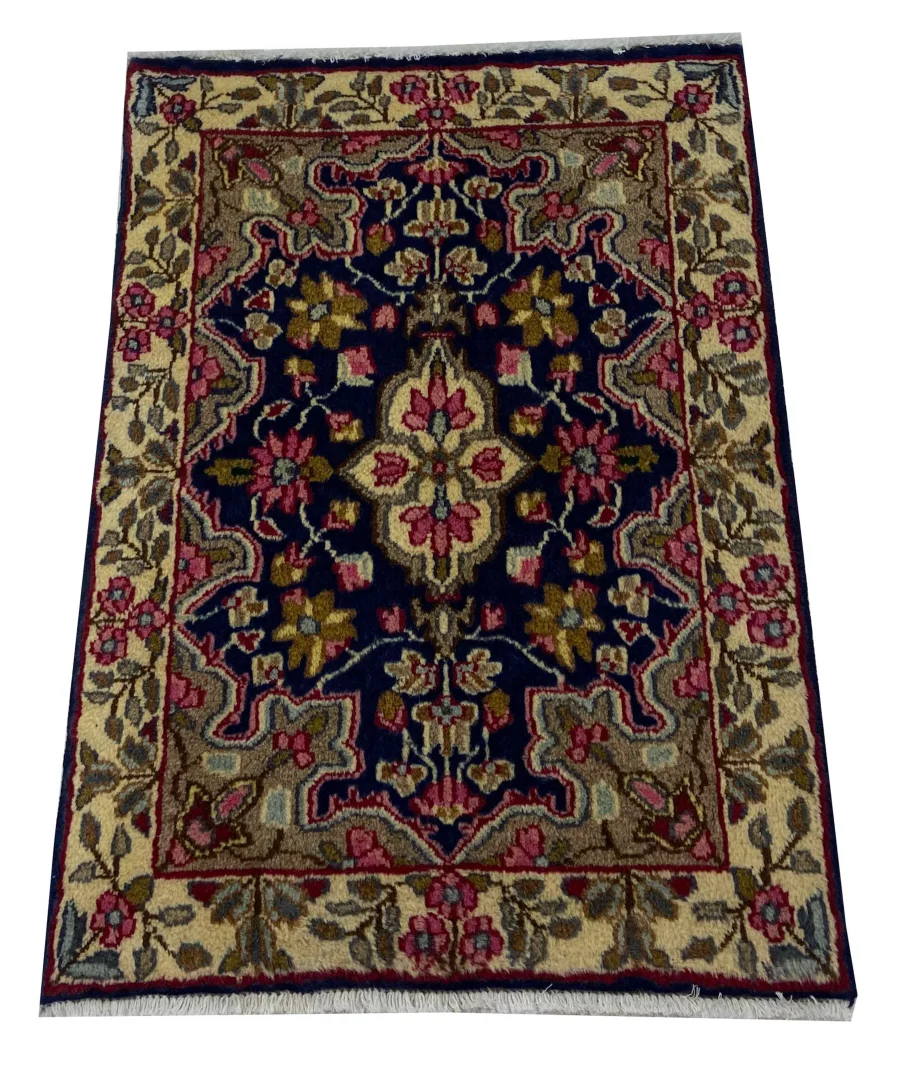 Kerman 86 x 61 cm Hamadan, hohe Knotendichte, handgeknüpft für Teppiche