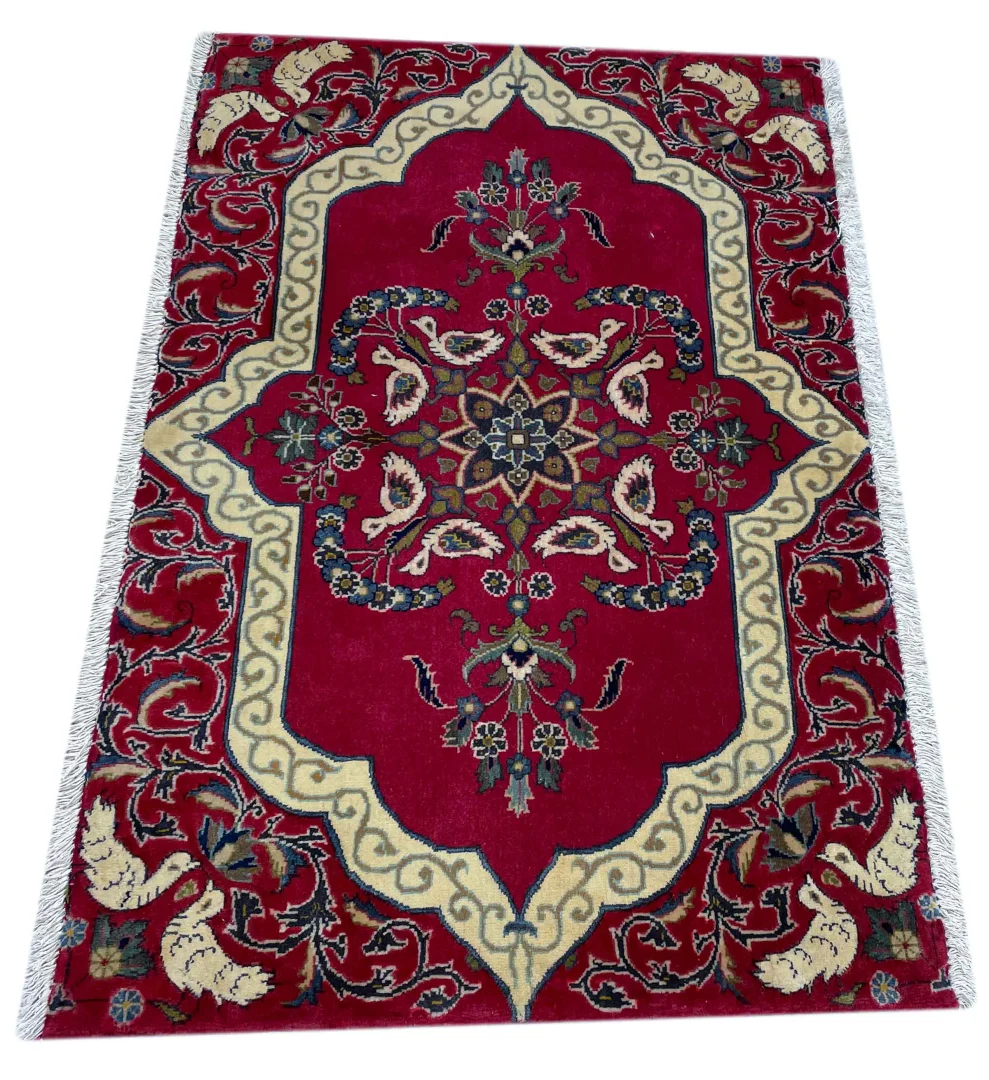Keshan Orientteppich 100x67 cm, 150.000 Knoten, handgeknüpft für Teppiche