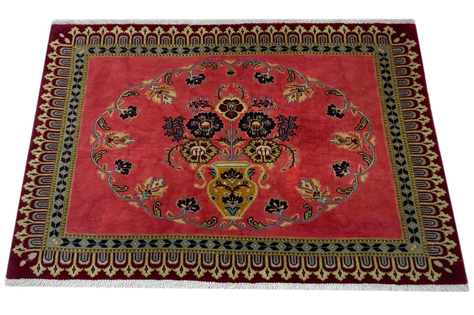 Keshan Teppich 66 x 96 cm, 150.000 Knoten/m², handgeknüpft, Orientteppich