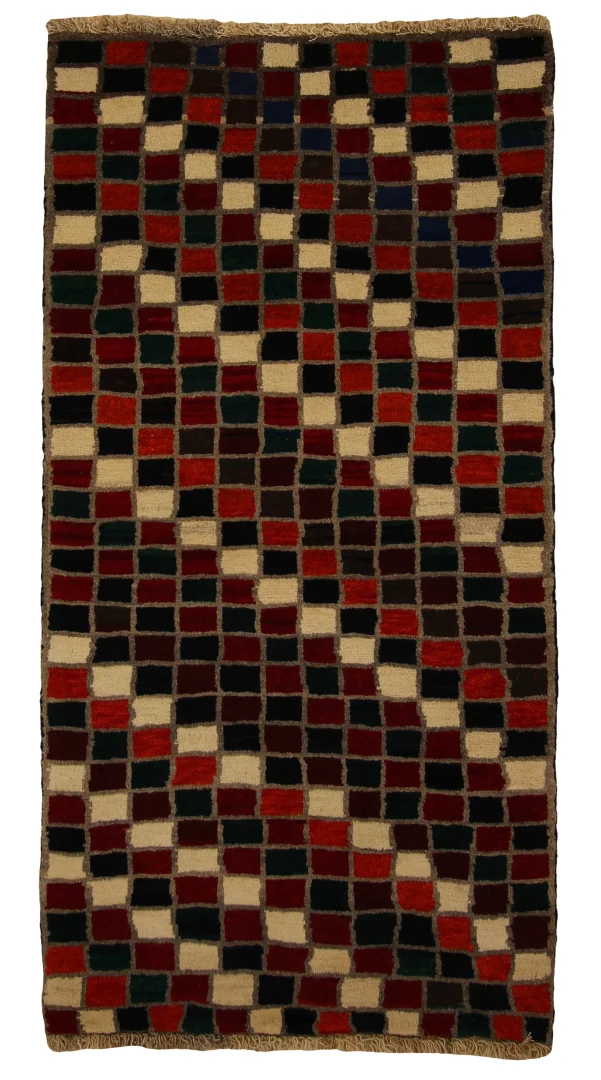 Gabbeh Teppich 175 x 80 cm, hochflorig, handgeknüpft, Perserteppich