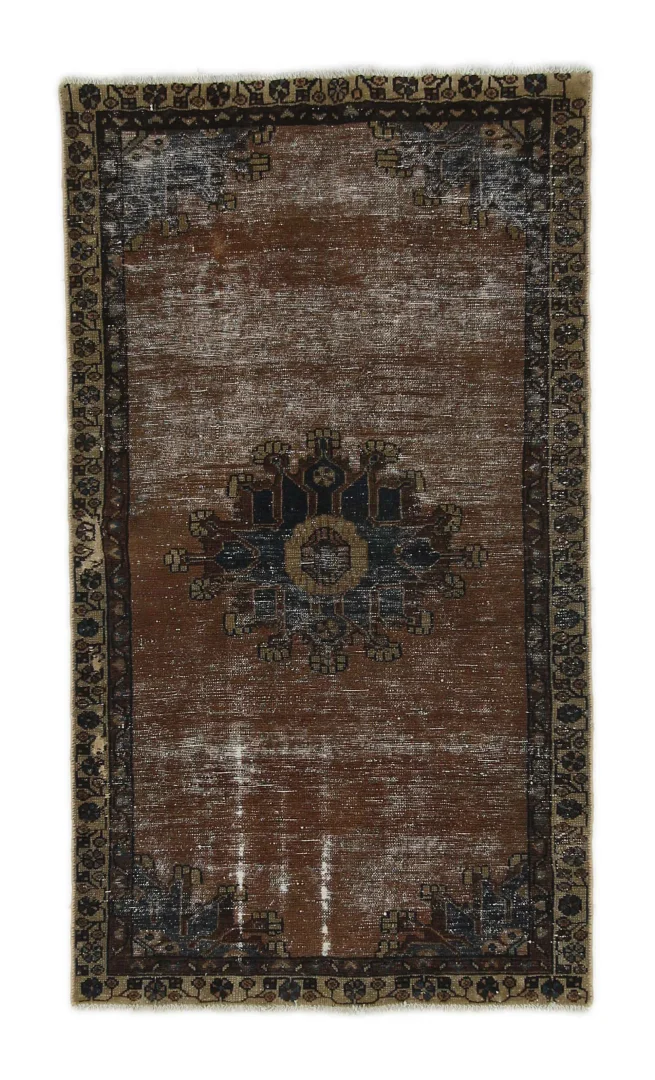 Vintage Orientteppich 188 x 100 cm – Handgeknüpft, modernes Design