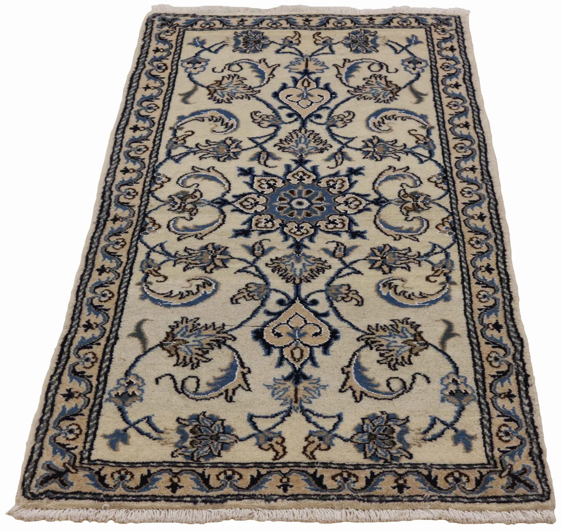 Nain Teppich 142 x 70 cm florales Muster, handgeknüpft