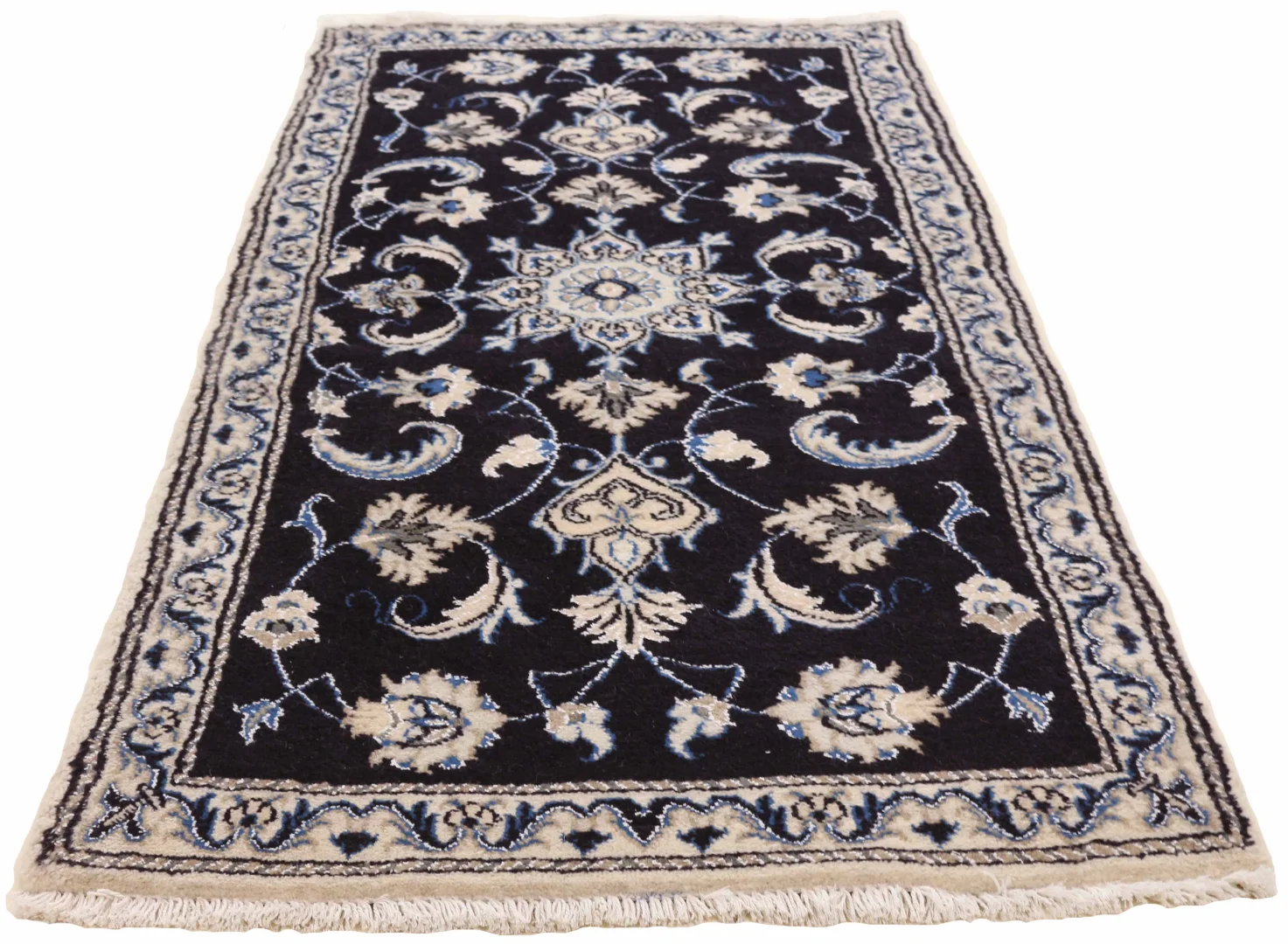 Nain Teppich 142 x 69 cm florales Muster, handgeknüpft