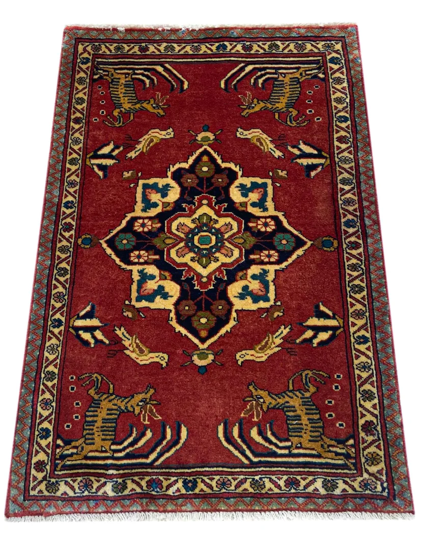 Sarough Teppich 105x68 cm, 200.000-400.000 Knoten, handgeknüpft, Orientteppich