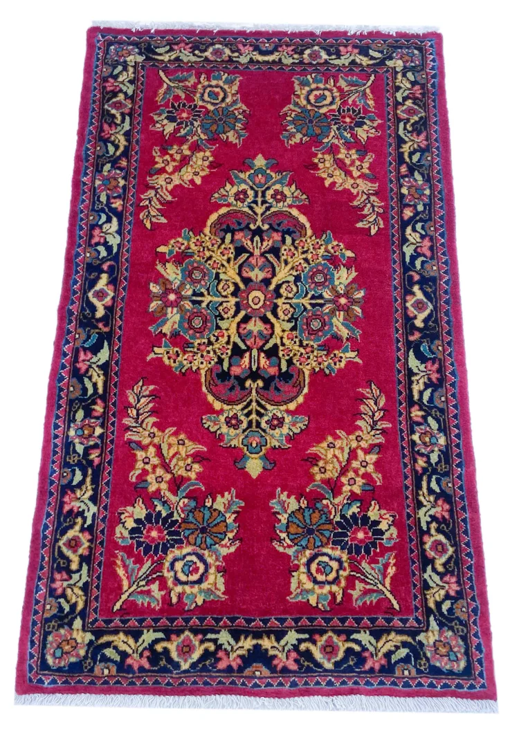 Sarough Orientteppich 116x65 cm, 200.000 Knoten, handgeknüpft für Teppiche