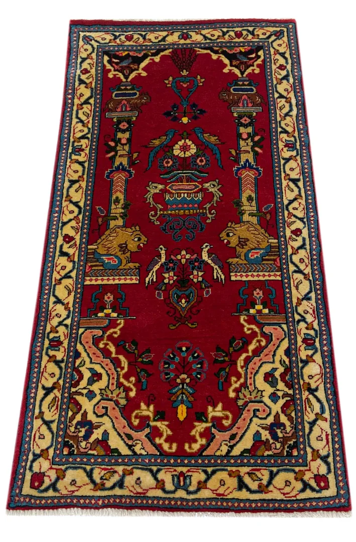 Sarough Farahan Teppich 120 x 60 cm, 200.000 Knoten, handgeknüpft, Orientteppich