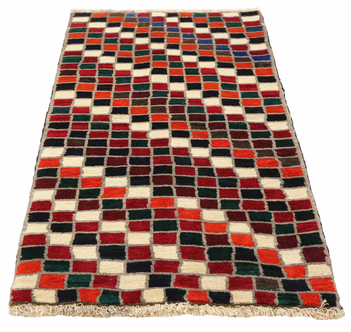 Gabbeh Teppich 175 x 80 cm, hochflorig, handgeknüpft, Perserteppich