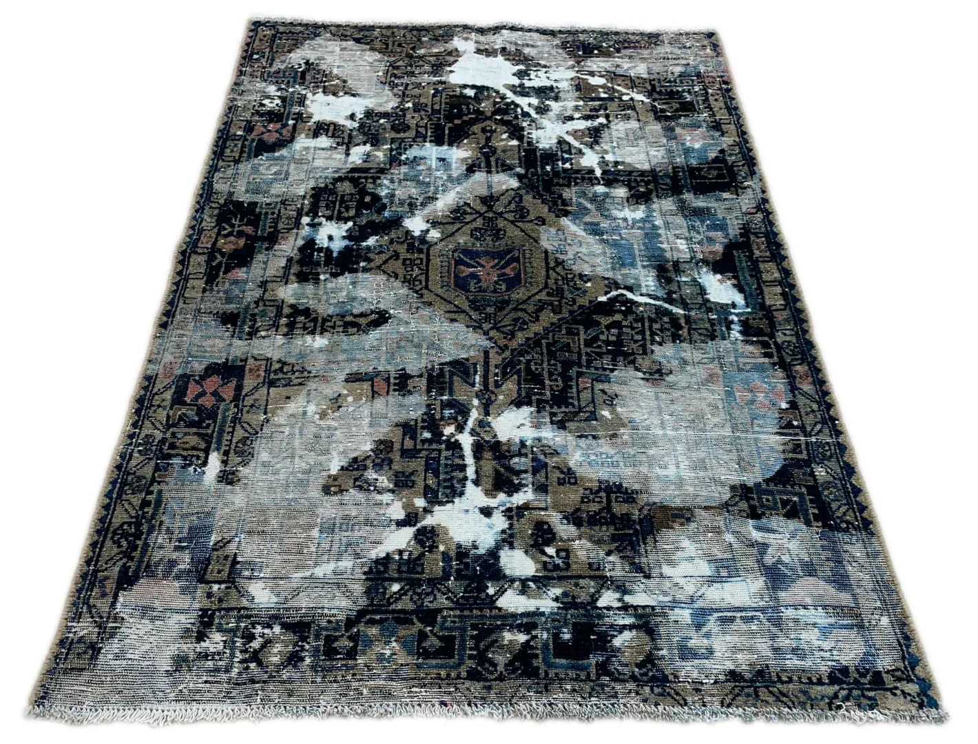 Vintage Orientteppich 177 x 115 cm - Handgeknüpft, Modernes Design