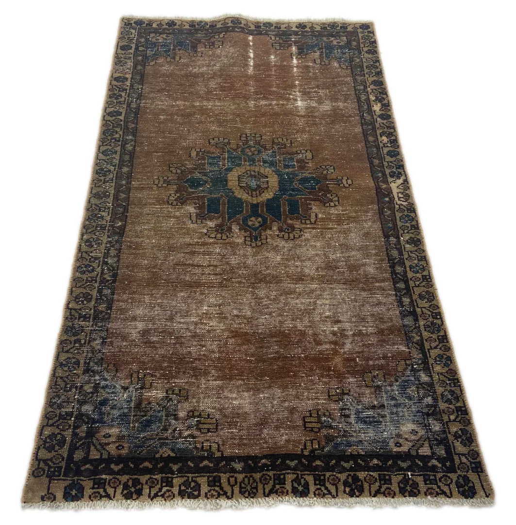 Vintage Orientteppich 188 x 100 cm – Handgeknüpft, modernes Design