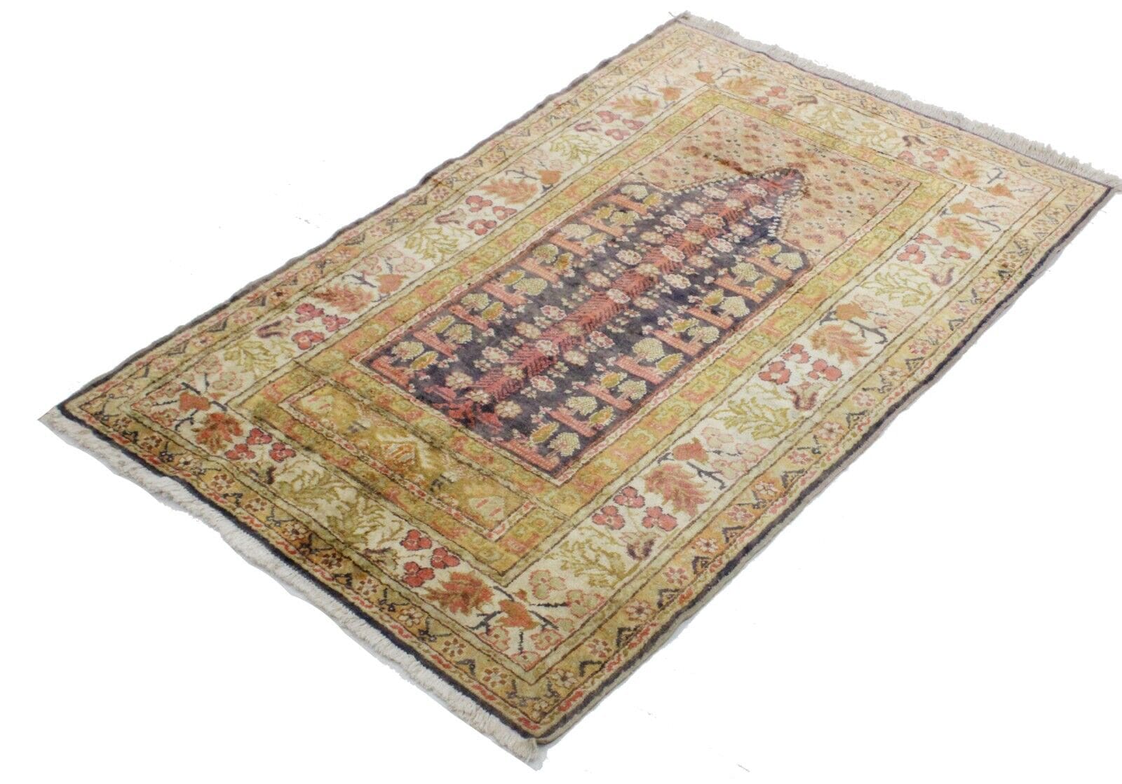Original Türkischer Teppich 135x86 cm, handgeknüpft, Nr:25-yo Orientteppich