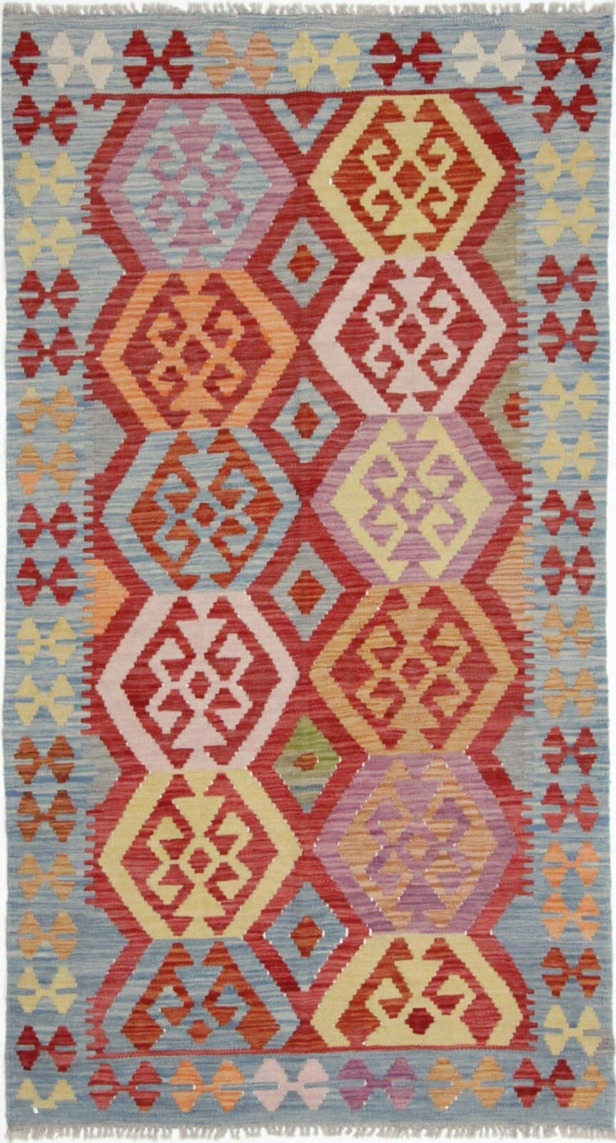 Original Handgewebter Old Styl Kelim 199 x 106 cm - Orientteppich