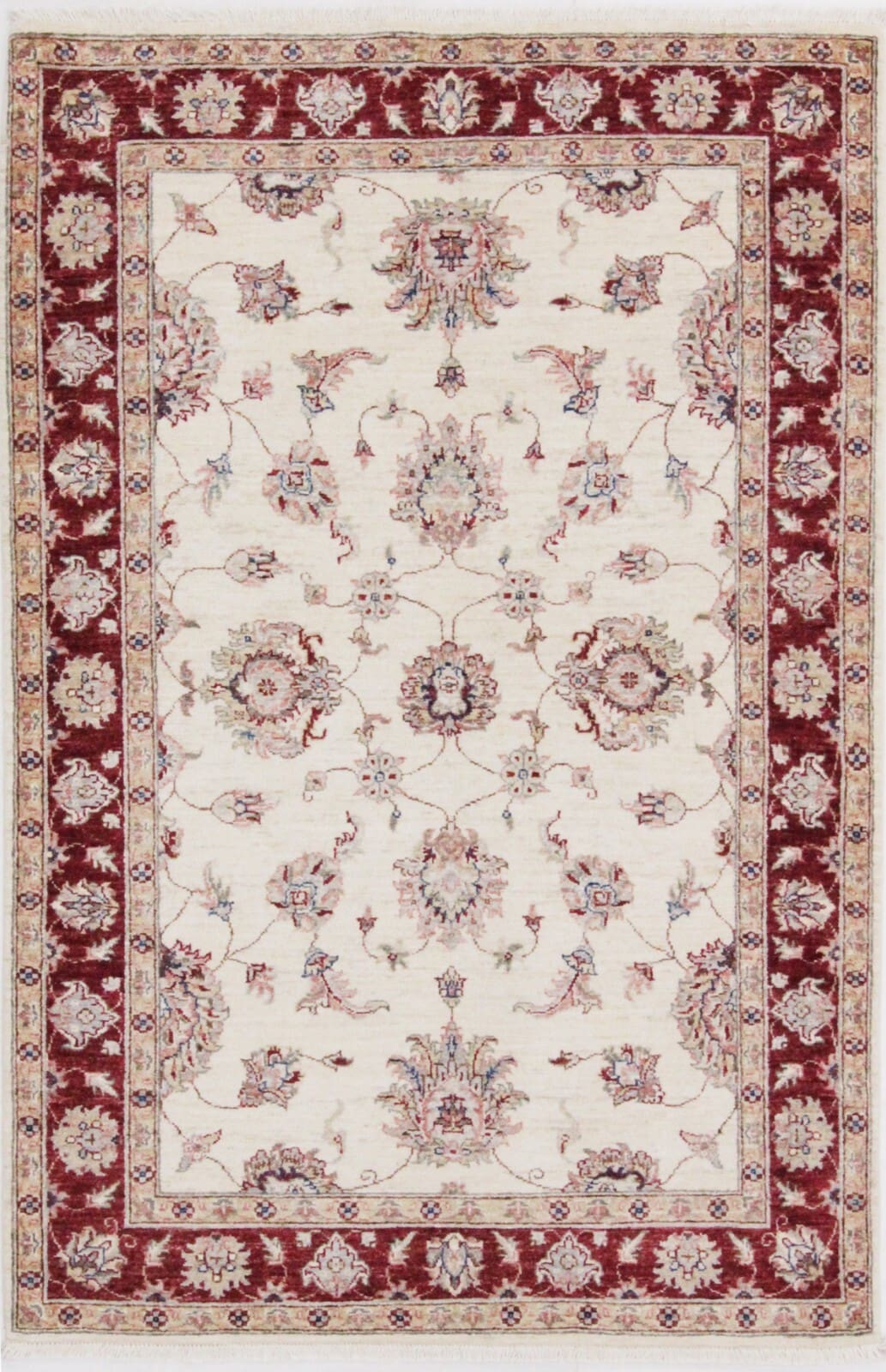Original Pakistan Teppich Ziegler 188x128 cm, Modern Style, handgeknüpft