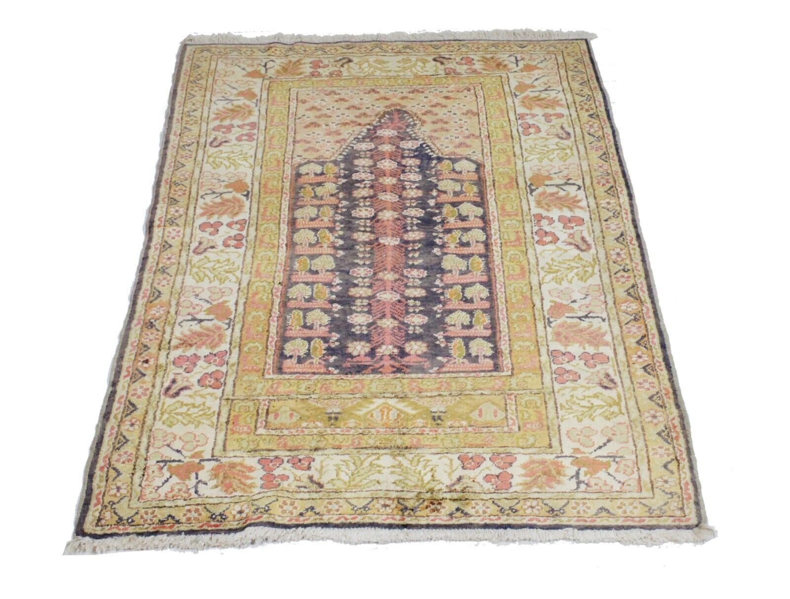 Original Türkischer Teppich 135x86 cm, handgeknüpft, Nr:25-yo Orientteppich