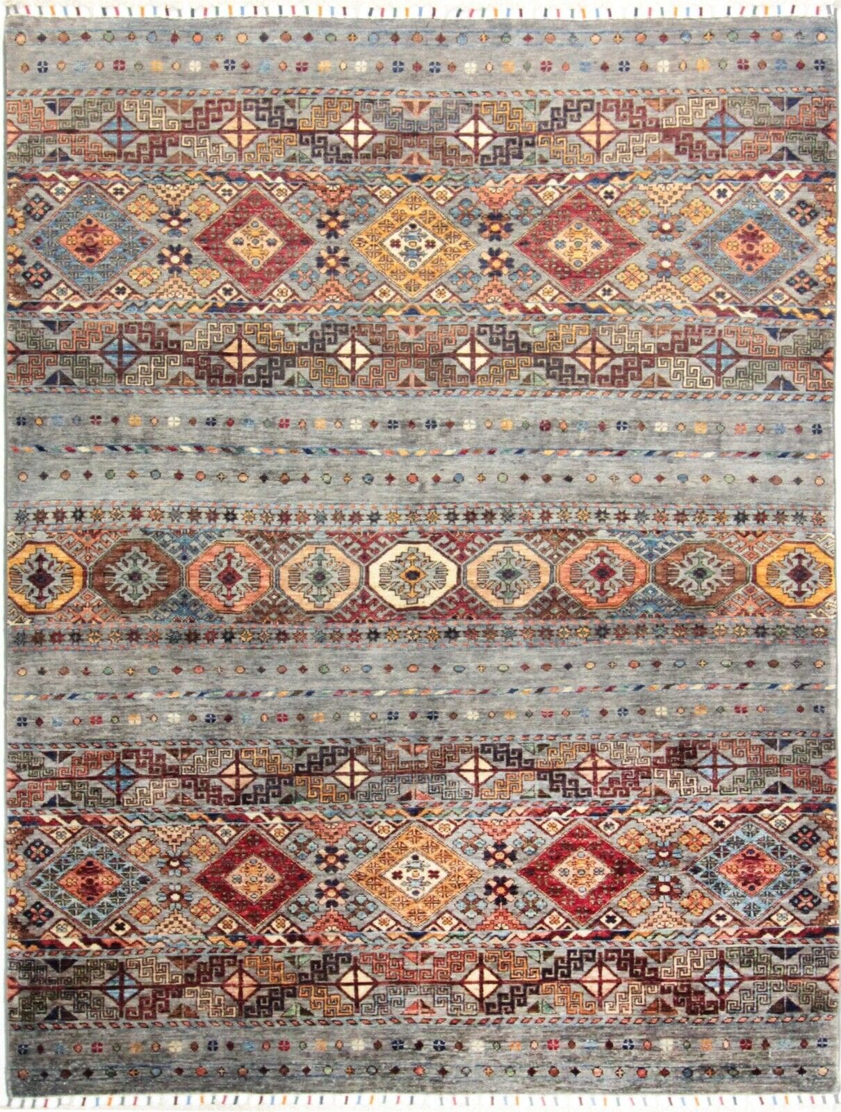 Original Pakistan Ziegler Teppich 207x153 cm, modern, handgeknüpft