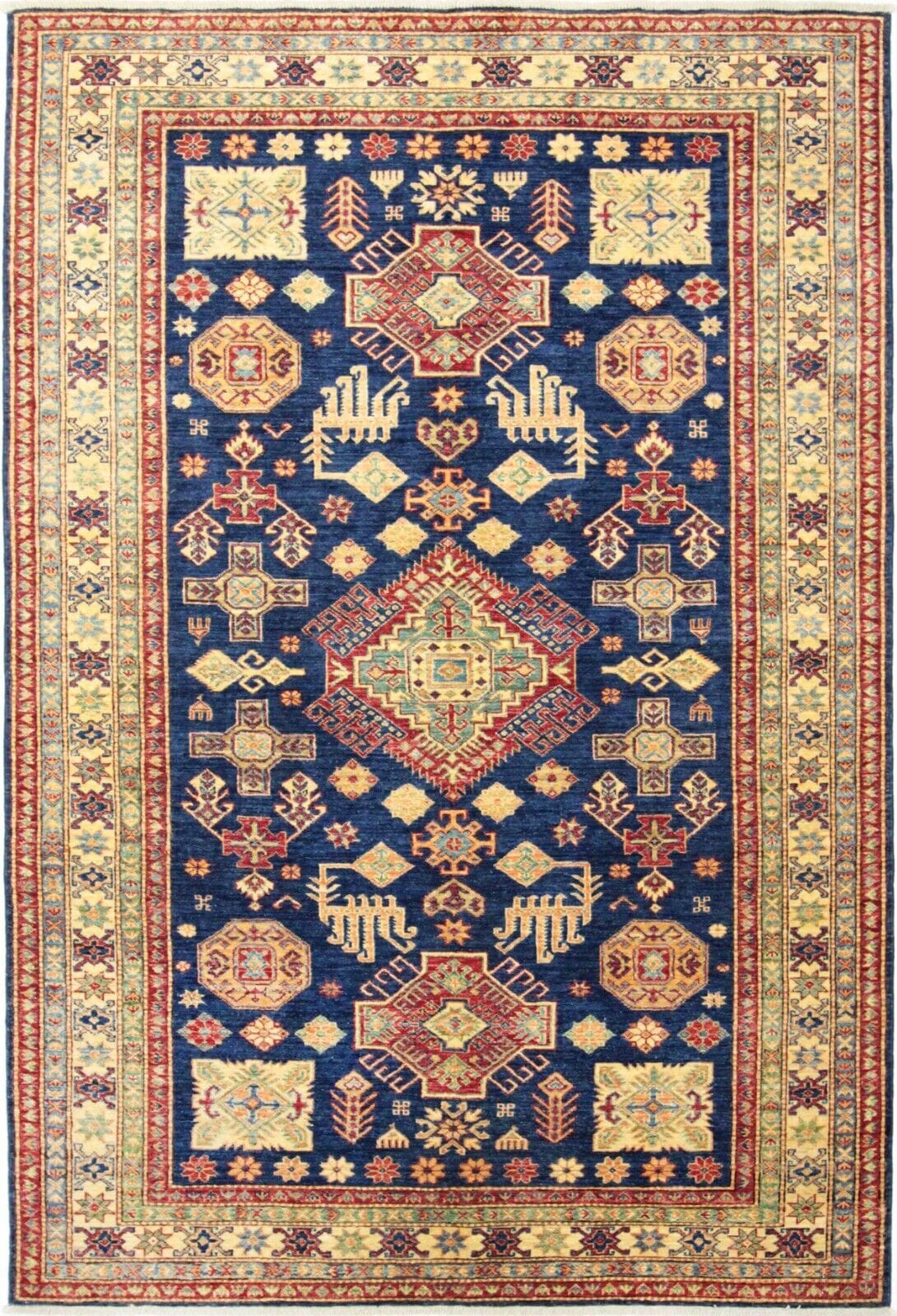 Kazak Diyar Teppich 242x165 cm, 160.000 Knoten, handgeknüpft