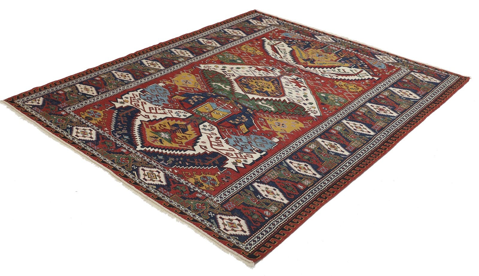 Kelim Sumach/Varni 210x172 cm – Handgewebt, klassisch, Wolle