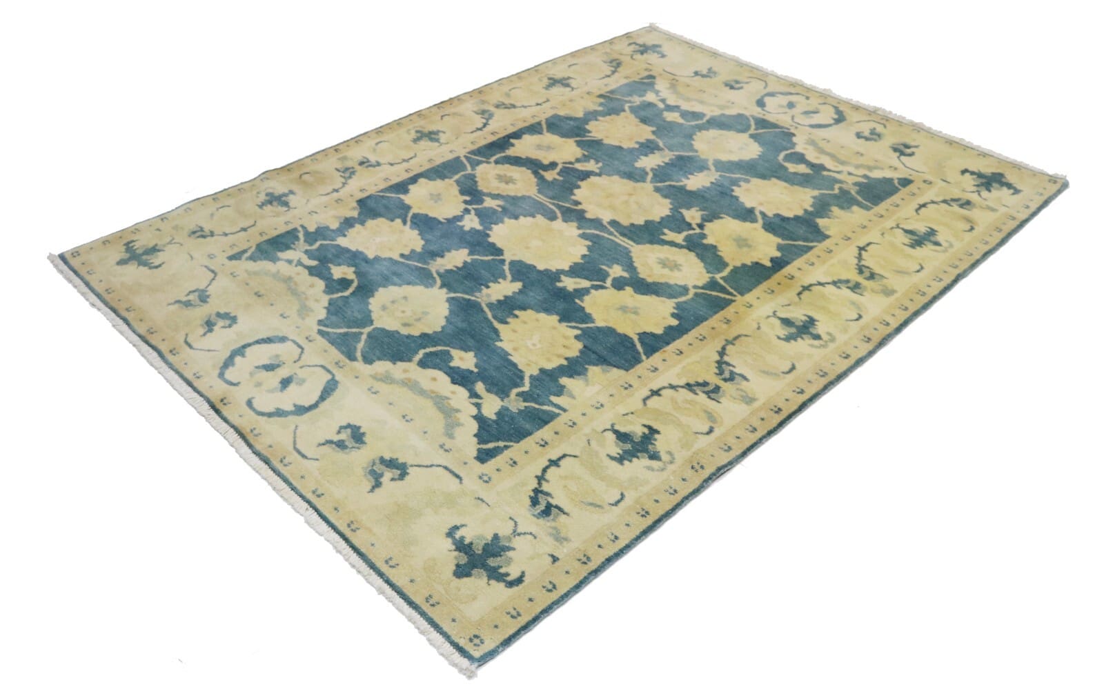 Original Pakistan Teppich Ziegler 220x168 cm, Modern Style, handgeknüpft