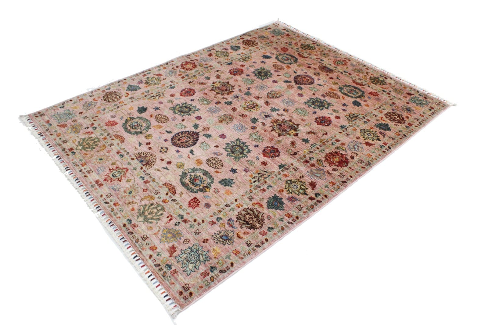 Original Pakistan Teppich Ziegler 204x159 cm, modern, handgeknüpft