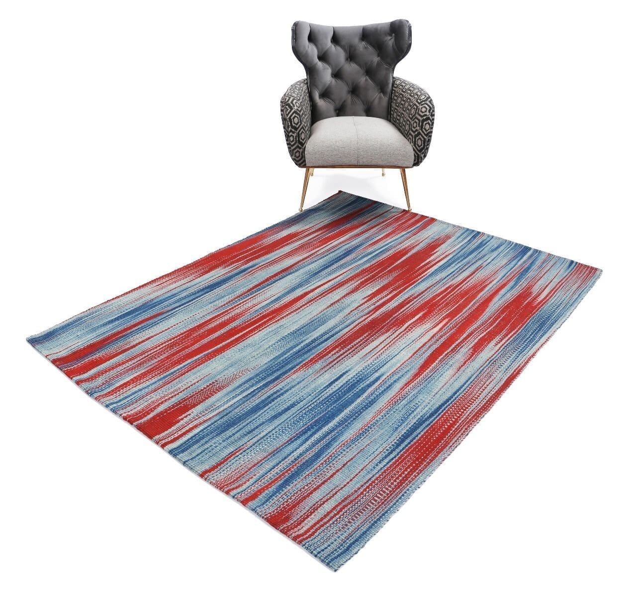 Handgewebter Kelim Fars 201x153 cm aus Wolle – Neu, Orientteppich