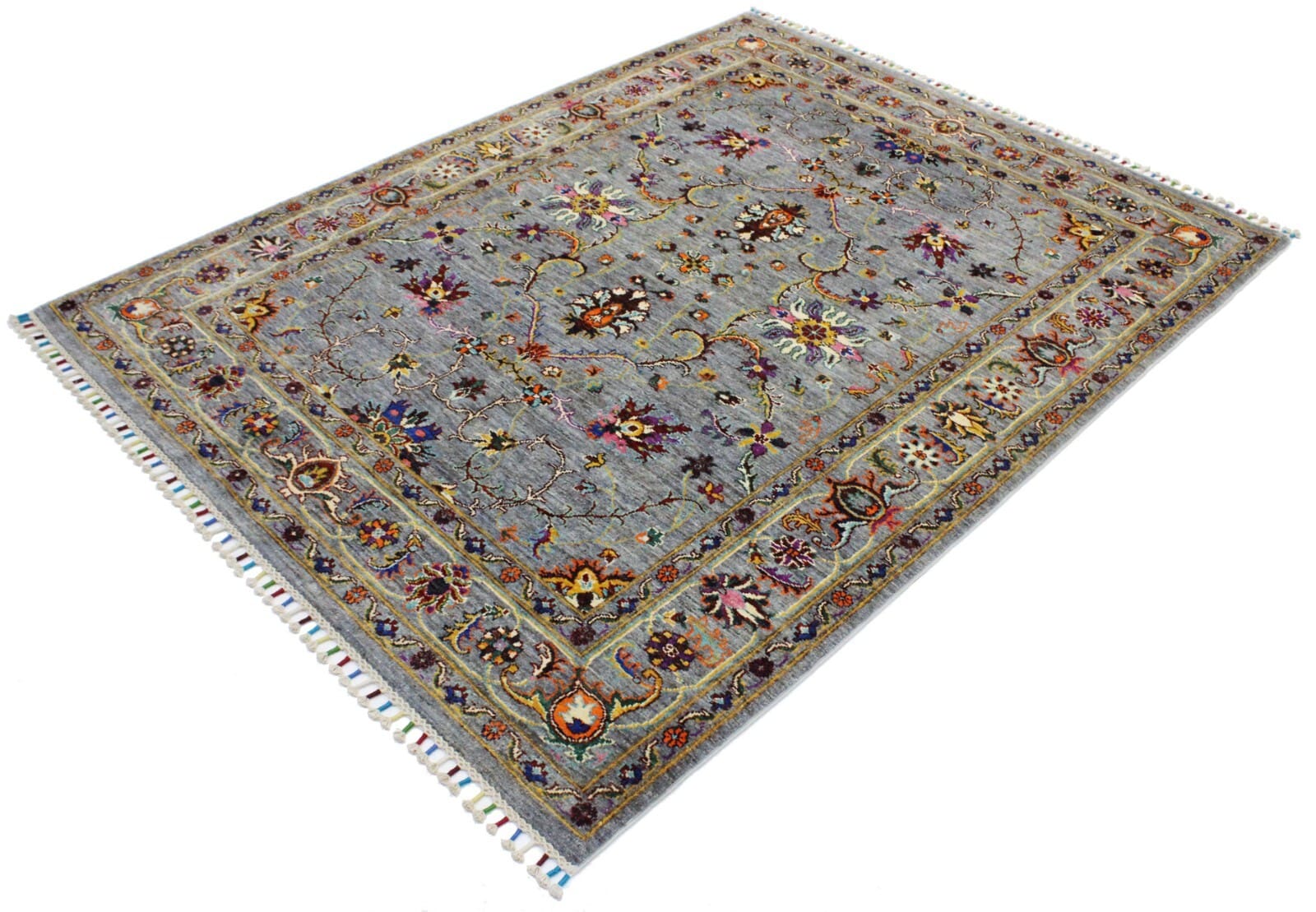 Original Pakistan Teppich Ziegler 210x161 cm – Modern Style, handgeknüpft