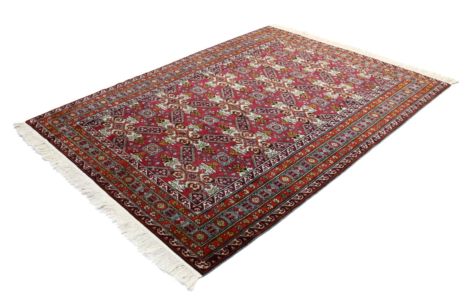 Antiker Shirvan Teppich 230x170 cm, handgeknüpft, 50 Jahre alt