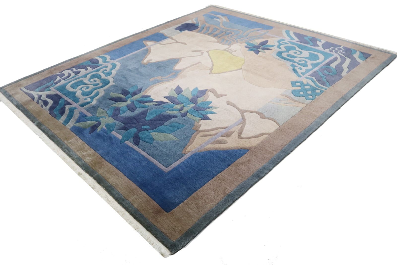 Handgeknüpfter Nepal Orientteppich 295x245 cm mit modernen Mustern