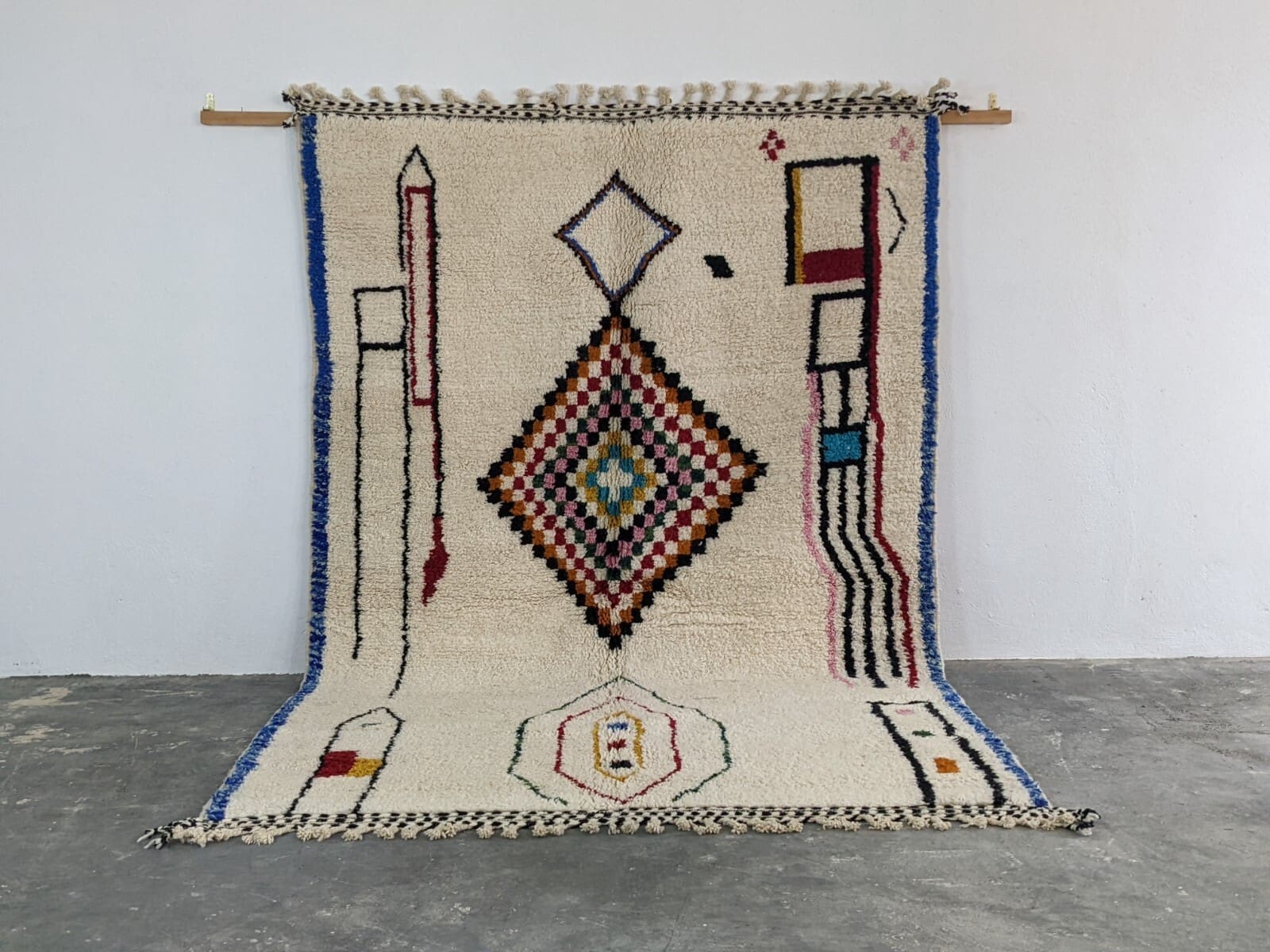 Berber Teppich 305 x 200 cm handgeknüpft Marokko Boho Unikat