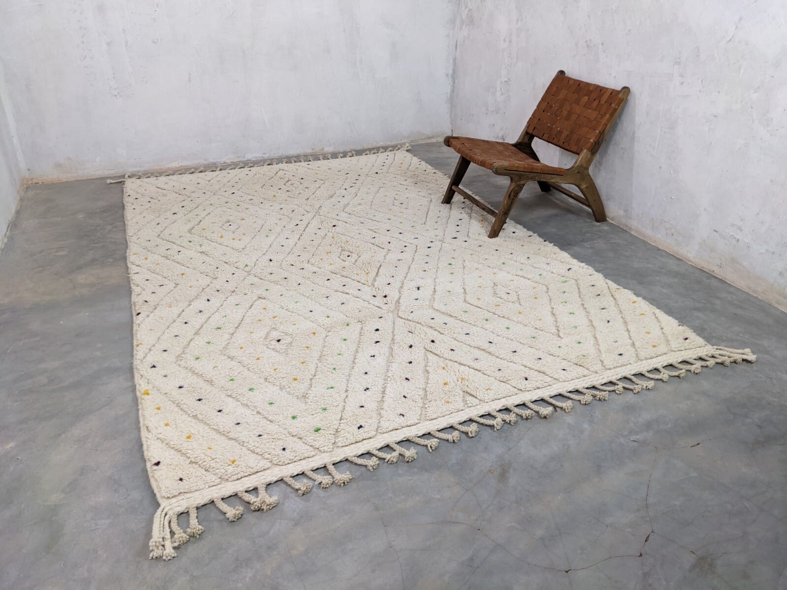 Berber Teppich 300x205 cm handgeknüpft Marokko Boho Unikat