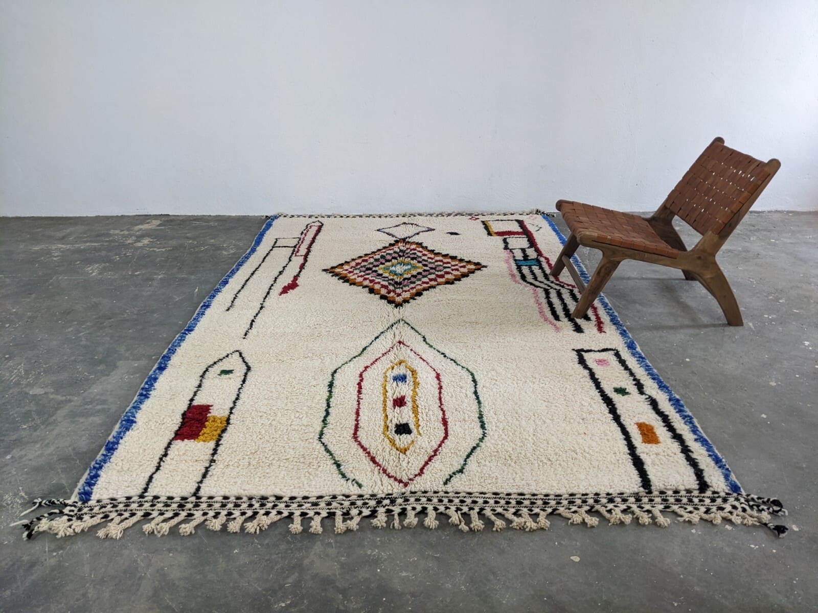 Berber Teppich 305 x 200 cm handgeknüpft Marokko Boho Unikat