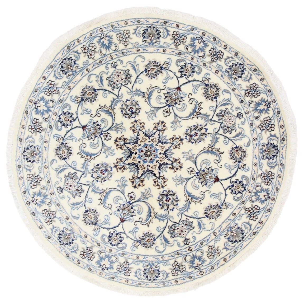 Original Perserteppich Nain Kashmari 150x150 cm - Handgeknüpft