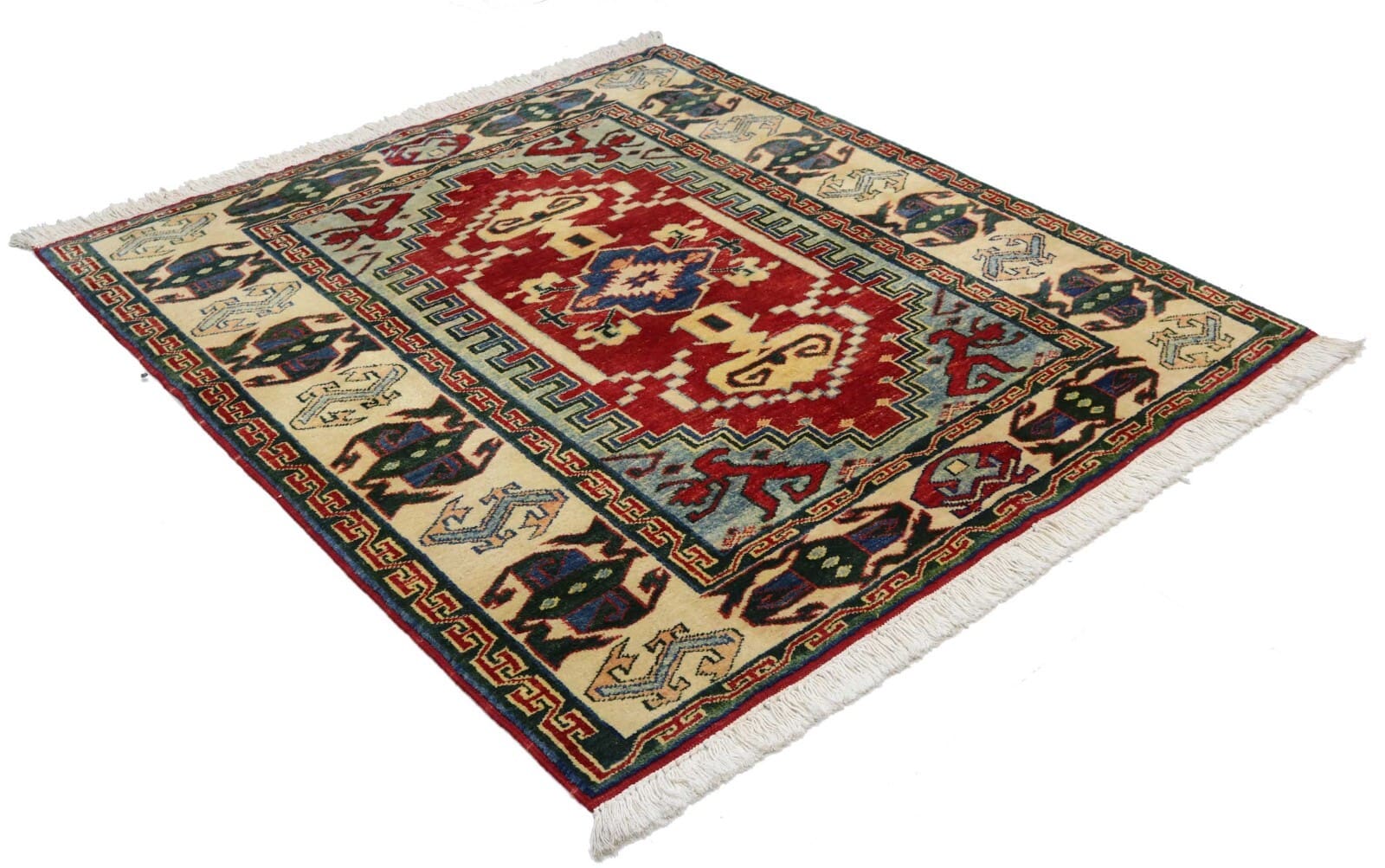 Original Handgeknüpfter Aseri Karabagh Teppich 174x162 cm - Orientteppich