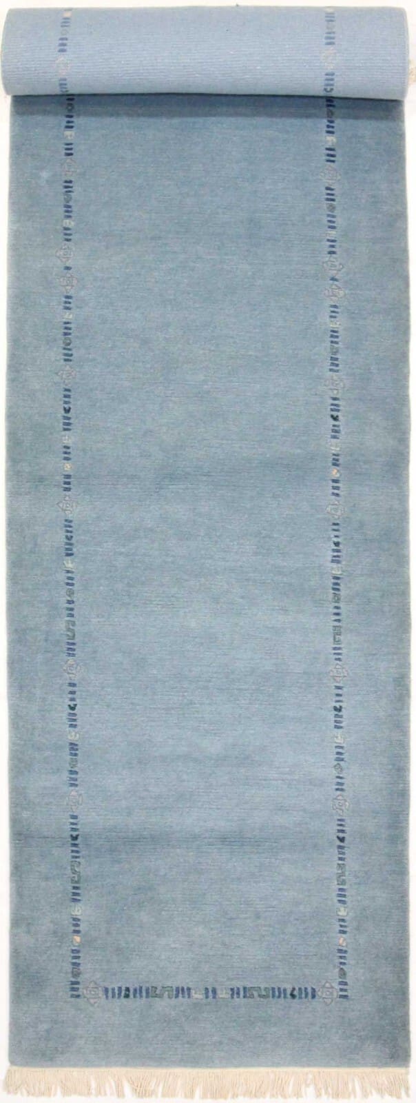 Original Nepal Handgeknüpfter Orientteppich 338 x 86 cm Top Ware