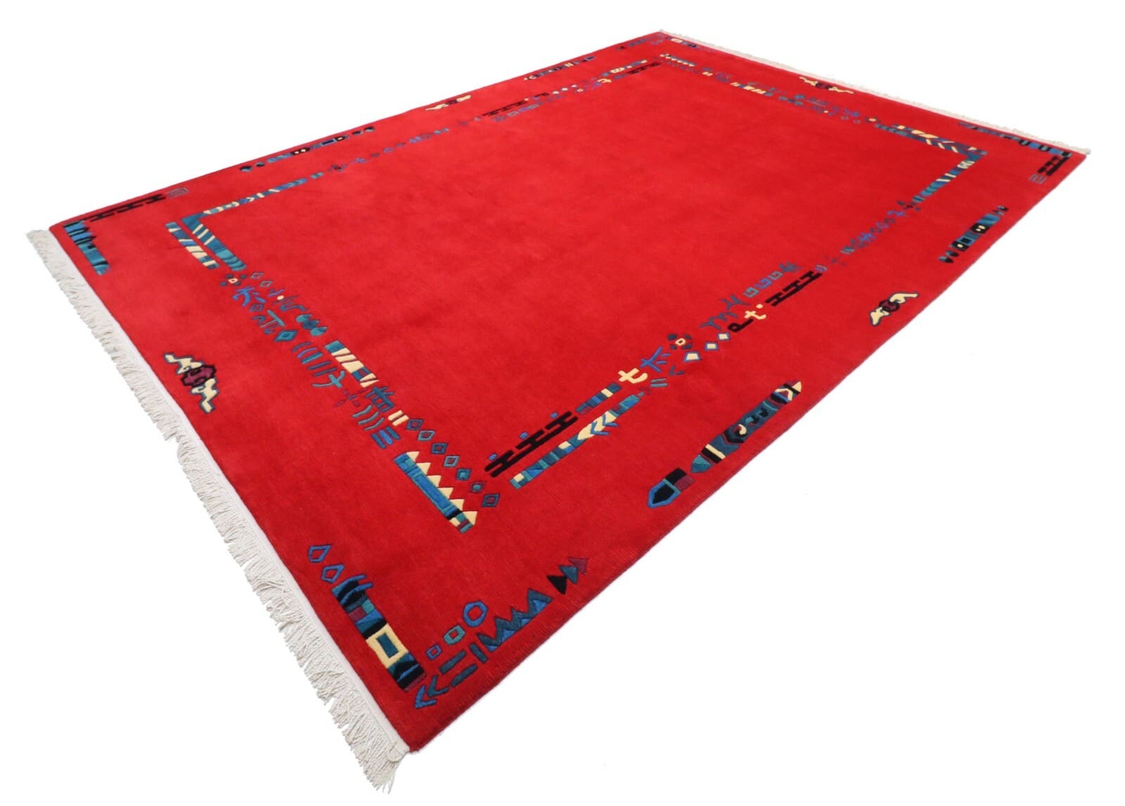 Nepal Orientteppich 360x257 cm, handgeknüpft, modernes Design